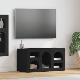 Mueble de TV Negro 80 x 35 x 40 cm Madera de ingeniería en Muebles TV | Comprar online en Foru.es