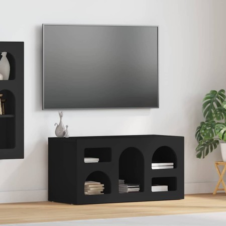 Mueble de TV Negro 80 x 35 x 40 cm Madera de ingeniería en Muebles TV | Comprar online en Foru.es