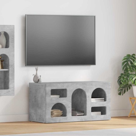 Mueble de TV Gris Concreto 80 x 35 x 40 cm Madera de ingeniería en Muebles TV | Comprar online en Foru.es