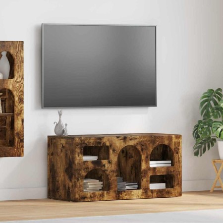 Mueble de TV Roble ahumado 80 x 35 x 40 cm Madera de ingeniería en Muebles TV | Comprar online en Foru.es