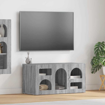 Mueble de TV Gris Sonoma 80 x 35 x 40 cm Madera de ingeniería en Muebles TV | Comprar online en Foru.es