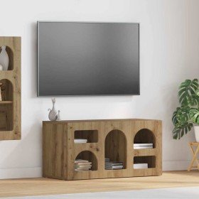 Mueble de TV Roble artesanal 80 x 35 x 40 cm en Muebles TV | Comprar online en Foru.es
