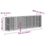 Arriate de gaviones de hierro galvanizado 330x50x100 cm de vidaXL, Maceteros y jardineras - Ref: Foro24-152035, Precio: 116,5...