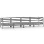 Juego de muebles de jardín 4 piezas madera maciza de pino gris en Conjuntos de jardín | Comprar online en Foru.es
