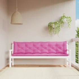 Cojines para banco de jardín 2 uds tela rosa 200x50x7 cm de vidaXL, Cojines para sillas y sofás - Ref: Foro24-361752, Precio:...