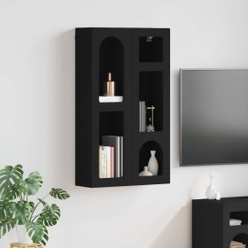 Mueble colgante Negro 59 x 20 x 100 cm Madera de ingeniería en Armarios y almacenamiento | Comprar online en Foru.es