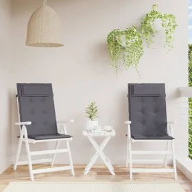 Cojines de silla respaldo alto 2 uds tela Oxford gris antracita de vidaXL, Cojines para sillas y sofás - Ref: Foro24-361874, ...