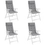 Cojines de silla con respaldo alto 4 uds tela Oxford gris de vidaXL, Cojines para sillas y sofás - Ref: Foro24-361878, Precio...