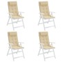 Cojines de silla con respaldo alto 4 uds tela Oxford beige de vidaXL, Cojines para sillas y sofás - Ref: Foro24-361884, Preci...