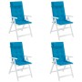 Cojines de silla con respaldo alto 4 uds tela Oxford azul claro de vidaXL, Cojines para sillas y sofás - Ref: Foro24-361887, ...