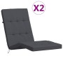 Cojines para tumbona 2 uds tela Oxford gris antracita de vidaXL, Cojines para sillas y sofás - Ref: Foro24-361984, Precio: 49...
