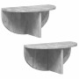 Estante de pared 2 pcs Gris Concreto 38 x 19 x 19 cm en Estanterías | Comprar online en Foru.es