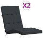 Cojines para tumbona 2 uds tela Oxford negro de vidaXL, Cojines para sillas y sofás - Ref: Foro24-361991, Precio: 49,36 €, De...