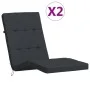 Cojines para tumbona 2 uds tela Oxford negro de vidaXL, Cojines para sillas y sofás - Ref: Foro24-361991, Precio: 48,76 €, De...