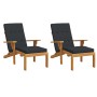 Cojines para tumbona 2 uds tela Oxford negro de vidaXL, Cojines para sillas y sofás - Ref: Foro24-361991, Precio: 49,36 €, De...
