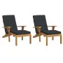 Cojines para tumbona 2 uds tela Oxford negro de vidaXL, Cojines para sillas y sofás - Ref: Foro24-361991, Precio: 48,76 €, De...