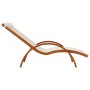 Tumbona con cojín textileno blanco y madera maciza de álamo de vidaXL, Tumbonas - Ref: Foro24-363469, Precio: 168,81 €, Descu...
