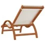 Tumbona con cojín textileno blanco y madera maciza de álamo de vidaXL, Tumbonas - Ref: Foro24-363469, Precio: 165,70 €, Descu...