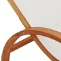 Tumbona con cojín textileno blanco y madera maciza de álamo de vidaXL, Tumbonas - Ref: Foro24-363469, Precio: 165,70 €, Descu...