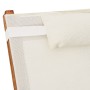 Tumbona con cojín textileno blanco y madera maciza de álamo de vidaXL, Tumbonas - Ref: Foro24-363469, Precio: 168,81 €, Descu...