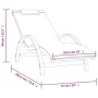 Lounger with white textilene cushion and solid poplar wood by vidaXL, Loungers - Ref: Foro24-363469, Price: 165,70 €, Discoun...