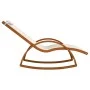 Mecedora de textileno blanco y madera maciza de álamo de vidaXL, Tumbonas - Ref: Foro24-363471, Precio: 176,13 €, Descuento: %
