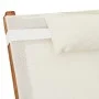 Mecedora de textileno blanco y madera maciza de álamo de vidaXL, Tumbonas - Ref: Foro24-363471, Precio: 176,13 €, Descuento: %