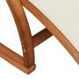Mecedora de textileno blanco y madera maciza de álamo de vidaXL, Tumbonas - Ref: Foro24-363471, Precio: 176,13 €, Descuento: %