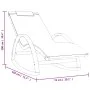 Mecedora de textileno blanco y madera maciza de álamo de vidaXL, Tumbonas - Ref: Foro24-363471, Precio: 176,13 €, Descuento: %