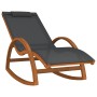 Mecedora de textileno gris y madera maciza de álamo de vidaXL, Tumbonas - Ref: Foro24-363472, Precio: 159,26 €, Descuento: %