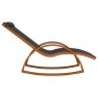 Mecedora de textileno gris y madera maciza de álamo de vidaXL, Tumbonas - Ref: Foro24-363472, Precio: 159,26 €, Descuento: %