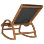 Mecedora de textileno gris y madera maciza de álamo de vidaXL, Tumbonas - Ref: Foro24-363472, Precio: 138,86 €, Descuento: %