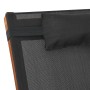 Mecedora de textileno gris y madera maciza de álamo de vidaXL, Tumbonas - Ref: Foro24-363472, Precio: 159,26 €, Descuento: %
