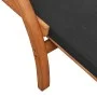 Liege mit grauem Textilene-Kissen und massivem Pappelholz von vidaXL, Liegen - Ref: Foro24-363473, Preis: 182,93 €, Rabatt: %