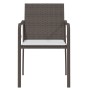 Sillas jardín y cojines 2 uds ratán sintético marrón 56x59x84cm de vidaXL, Sillas de jardín - Ref: Foro24-364093, Precio: 98,...