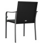 Sillas jardín y cojines 2 uds ratán sintético negro 56x59x84 cm de vidaXL, Sillas de jardín - Ref: Foro24-364094, Precio: 106...