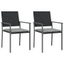 Sillas jardín cojines 2 uds ratán sintético negro 54x62,5x89 cm de vidaXL, Sillas de jardín - Ref: Foro24-364097, Precio: 91,...