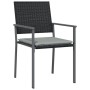 Sillas jardín cojines 2 uds ratán sintético negro 54x62,5x89 cm de vidaXL, Sillas de jardín - Ref: Foro24-364097, Precio: 93,...