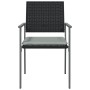 Sillas jardín cojines 2 uds ratán sintético negro 54x62,5x89 cm de vidaXL, Sillas de jardín - Ref: Foro24-364097, Precio: 93,...