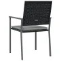 Sillas jardín cojines 2 uds ratán sintético negro 54x62,5x89 cm de vidaXL, Sillas de jardín - Ref: Foro24-364097, Precio: 91,...