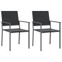 Sillas de jardín 2 uds ratán sintético negro 54x62,5x89 cm de vidaXL, Sillas de jardín - Ref: Foro24-364098, Precio: 85,46 €,...