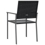Sillas de jardín 2 uds ratán sintético negro 54x62,5x89 cm de vidaXL, Sillas de jardín - Ref: Foro24-364098, Precio: 85,46 €,...
