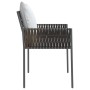 Sillas jardín y cojines 2 uds ratán sintético marrón 54x61x83cm de vidaXL, Sillas de jardín - Ref: Foro24-364100, Precio: 140...
