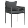 Sillas jardín y cojines 2 uds ratán sintético negro 54x61x83 cm de vidaXL, Sillas de jardín - Ref: Foro24-364101, Precio: 169...