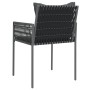 Sillas jardín y cojines 2 uds ratán sintético negro 54x61x83 cm de vidaXL, Sillas de jardín - Ref: Foro24-364101, Precio: 169...