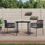 Sillas jardín con cojines 2 uds ratán PE negro 54x60,5x83,5cm de vidaXL, Sillas de jardín - Ref: Foro24-364102, Precio: 137,2...
