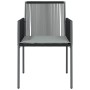Sillas jardín con cojines 2 uds ratán PE negro 54x60,5x83,5cm de vidaXL, Sillas de jardín - Ref: Foro24-364102, Precio: 137,2...