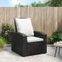Garden recliner with black synthetic rattan cushions by vidaXL, Garden chairs - Ref: Foro24-364105, Price: 177,20 €, Discount: %