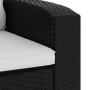 Sillón reclinable de jardín con cojines ratán sintético negro de vidaXL, Sillas de jardín - Ref: Foro24-364105, Precio: 194,1...