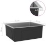 Fregadero de cocina hecho a mano acero inoxidable de vidaXL, Fregaderos - Ref: Foro24-51502, Precio: 91,57 €, Descuento: %